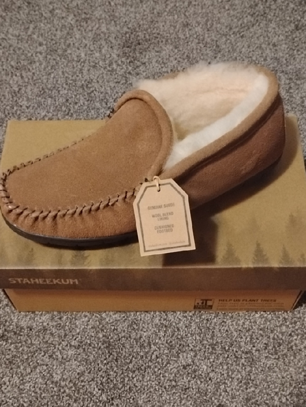 STAHEEKUM Suede Men's Slip-On Loafer in Brown